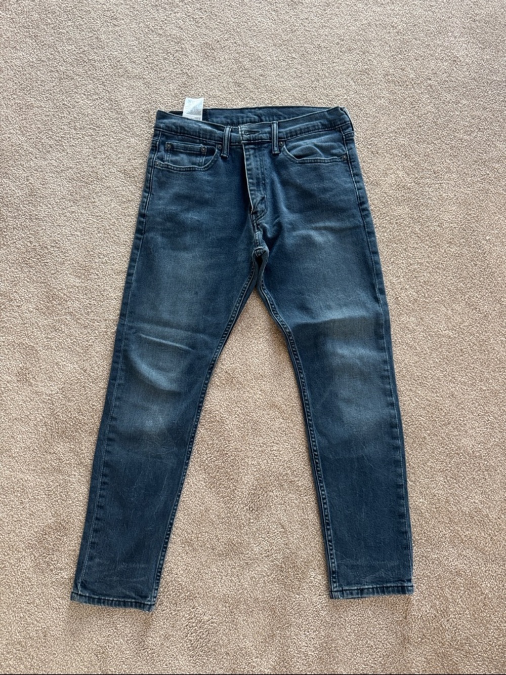 Slim Fit Men's Jeans in Washed Dark Blue